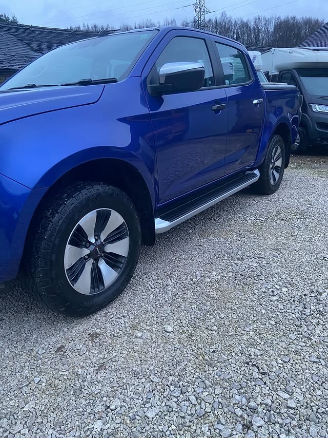 Finished Isuzu D-Max with new doors and colour-matched paintwork, parked outdoors